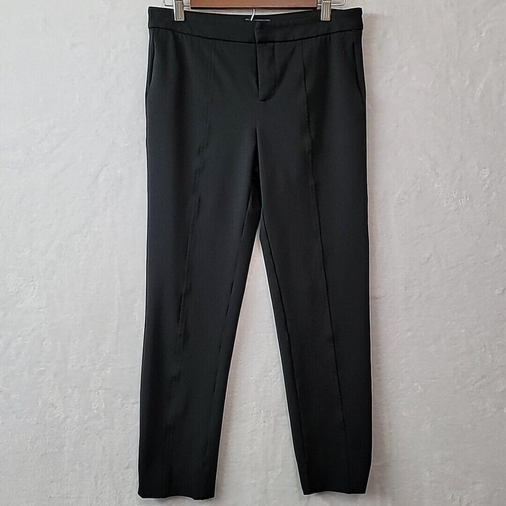 NYDJ Ponte Knit Betty Ankle Pants Trousers M11Z1814 Women's Size 4 Black EUC